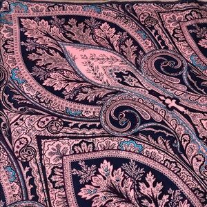 Piattelli Pink and Blue Paisley Fabric